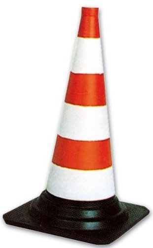 Cono Spartitraffico Segnaletico in Pvc Altezza 50 cm Colore Bianco-Rosso Maurer