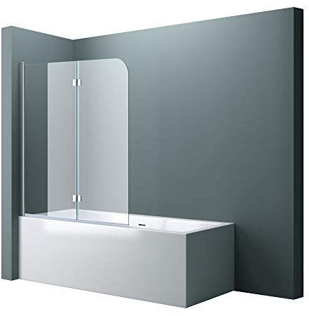 doporro Parete Vasca da Bagno Doccia 120 x 140 cm, Parete Sopravasca Apertura 180°Cortona1408