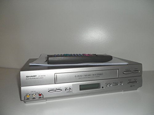 SHARP VC-MH705 VHS VIDEO RECORDER VCR PLAYER, TWIN SCART NICAM 6 HEAD