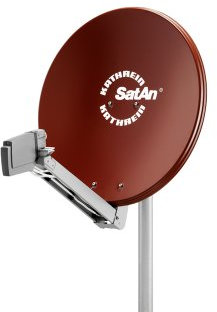 Kathrein CAS 80 Offset-Parabolantenne (Satelliten-Antenne, multifeedfähig) rot