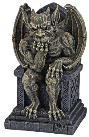 Design Toscano CL5565 Statue du trône de gargouille de Hemlock petite Bronzage 10 x 12,5 x 18 cm