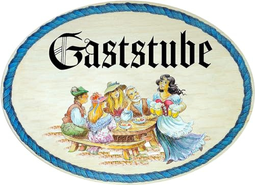 Kaltner Präsente Geschenkidee - Geschenkartikel Deko Türschild im Antik Design Dekoartikel Gaststube (18 x 13 cm)