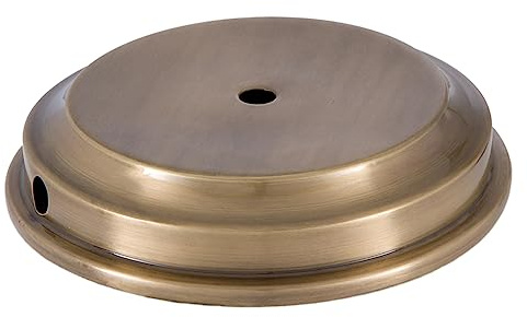 B&P Lamp® 4 Inch Antique Brass Finish Modern Style Spun Lamp Base