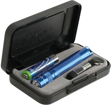 Mag-Lite K3A112 Solitaire im Geschenketui mit Schlüsselanhänger, 8 cm, blau