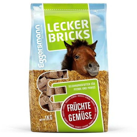 Eggersmann Mein Pferdefutter 1kg Pferde-Leckerlis | Lecker Bricks für Pferde & Ponys | Natürlicher Früchte-Gemüse-Geschmack | Perfekt als Belohnung & für zwischendurch