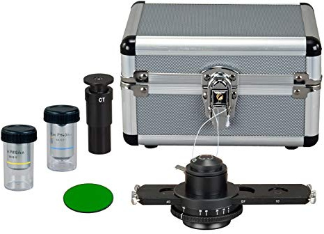 AmScope A1PHC2 Dunkelfeld- und Hellfeld-Plan-Phasenkontrast-Kit für Verbundmikroskope