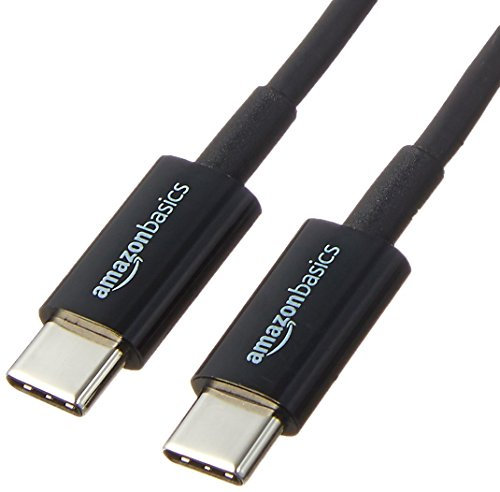 Amazon Basics USB-C to USB-C 2.0 Fast Charger Cable, 480Mbps Speed, USB-IF Certified, for Apple iPhone 16/15, iPad, Samsung Galaxy, Tablets, Laptops, 1.8 m, Black
