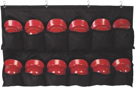 Champion Sports Heavy Duty Nylon Hanging/Folding Team Helmet Bag with Hanging Hooks and Carry Handle - Holds 12 Helmets
