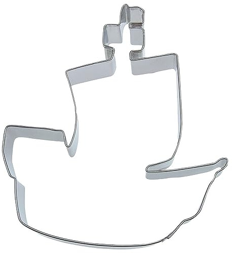 Staedter Barco Pirata Cortador de Galletas, Plata, 10,5 cm