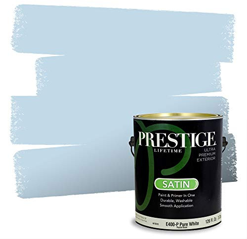 PRESTIGE Exterior Paint and Primer in One, Baby Blanket, Satin, 1 Gallon