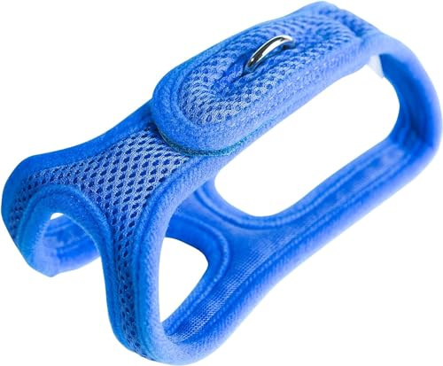 ChokeFree Velpro Mesh Pet Shoulder Harness Collar, 15-16, Blue