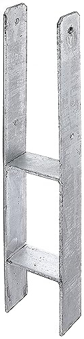 Alberts 213831 H-Pfostenträger | feuerverzinkt | lichte Breite 101 mm | Gesamthöhe 600 mm | Materialstärke 6 mm