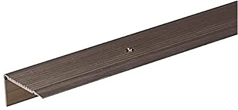 Alberts 490478 Treppenkanten-Schutzprofil | gebohrt | Aluminium, edelstahlfarbig eloxiert | 1000 x 43 x 23 mm