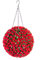 Best Artificial 28cm Red Rose Topiary Hanging Flower Ball **UV Fade Protected**