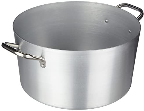 Pentole Agnelli, PCMX0440, Casseruola alta con 2 Maniglie in Acciaio Inox, Alluminio, Argento