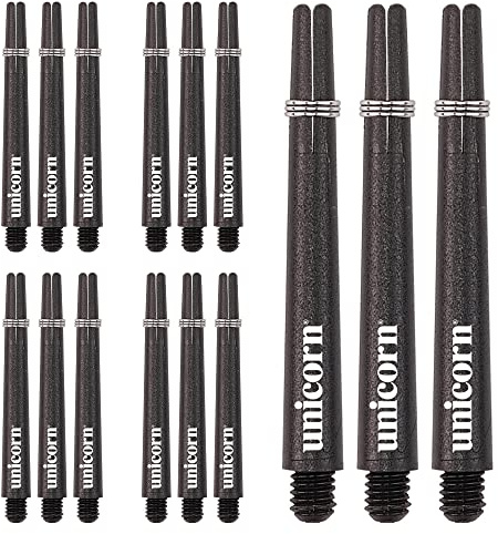 Unicorn Dart Shafts | Gripper 3 | Durable Nylon | Black | 15 Stems | Medium 44.2 mm