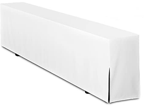 TexDeko® Bierbankhusse für Bierzeltgarnitur 220x25x46cm Premium blickdicht waschbar Festzeltgarnitur (nur Bank) Weiß