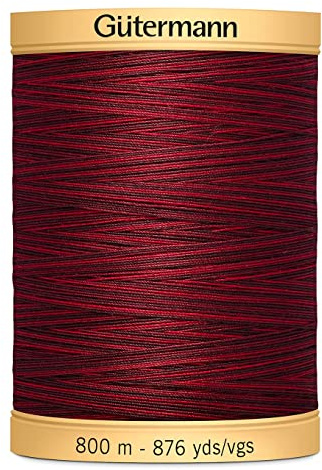 Gutermann Natural Cotton Thread Variegated 876 Yards-Berry Berry