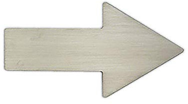 Hinweisschild Pfeil Edelstahl selbstklebend – Wegweiser für WC, Büro, Empfang, Treppe – Richtungspfeil zum Kleben – matt gebürstet, poliert, Rundschliff oder Goldoptik – Made in Germany