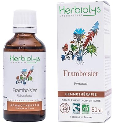 Herbiolys | Macérat de bourgeons Bio | Framboisier (Rubus idaeus) | Féminin | Gemmothérapie Bio | 50 ml