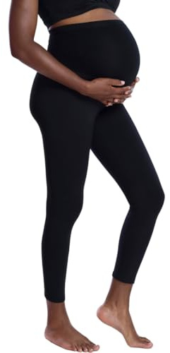 Motherhood Maternity Women's Essential Stretch Full Length Secret Fit Belly Leggings, Black, M UK