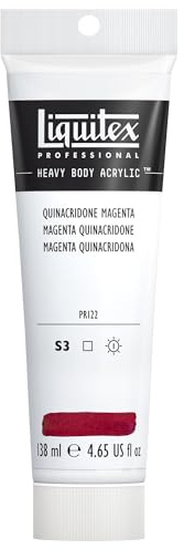 Liquitex 1047114 Professional Heavy Body Acrylfarbe in Künstlerqualität mit ausgezeichneter Lichtechtheit in buttriger Konsistenz, 138ml Tube - Quinacridone Magenta