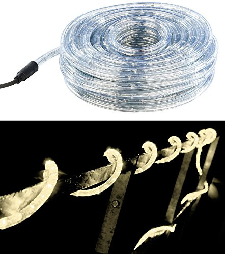 Lunartec Lichterschlauch: LED-Lichtschlauch Innen- & Außenbereich, 720 LEDs,20 m, warmweiß, IP44 (Lichterschlauch, außen, Band)