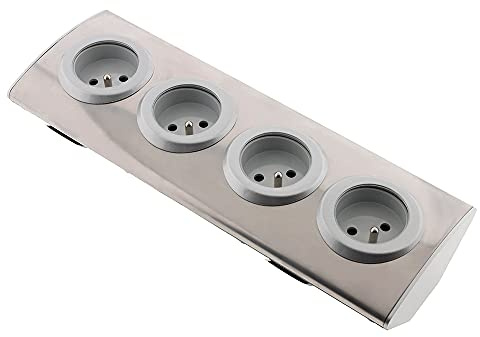 Zenitech - Bloc 4 Prises 16A 2P+T à câbler - Gris