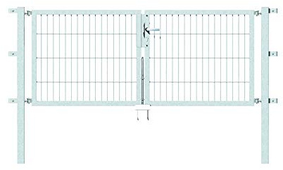 Alberts 647810 Doppeltor Flexo mit Zubehör | verschiedene Breiten und Höhen | feuerverzinkt | Breite 200 cm | Höhe 80 cm