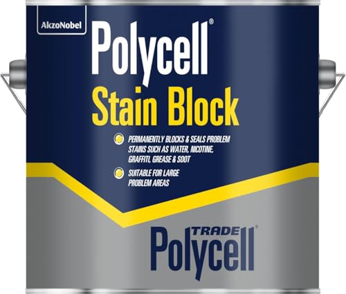 POLYCELL STAIN BLOCK PERMANENTLY BLOCKS & SEALS STAINS LIKE GREASE 2.5L
