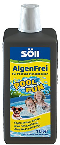 Söll 83690 PoolFun AlgenFrei 1 l - Poolreiniger gegen Algen, Wasserpflege für Pool Planschbecken Kinderpool Swimmingpool Whirlpool