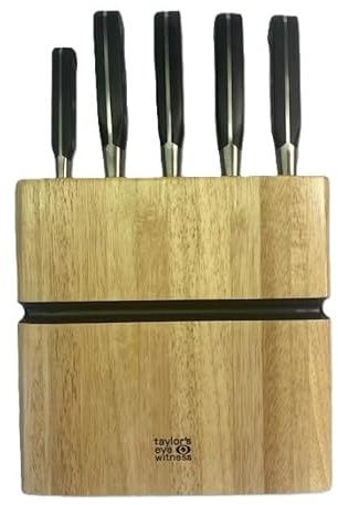 Taylors Eye Witness of Sheffield Made 5pc Sabatier Knife Block.