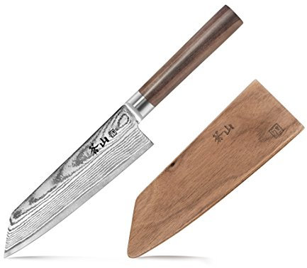Cangshan J Series 62748 Japan VG-10 Couteau Kiritsuke en acier avec gaine en noyer 17,8 cm