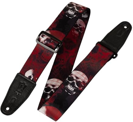 Levy's Sonic Art MPS2-093 Gitarrengurt Blood Skulls (5,1 cm, Polyester)