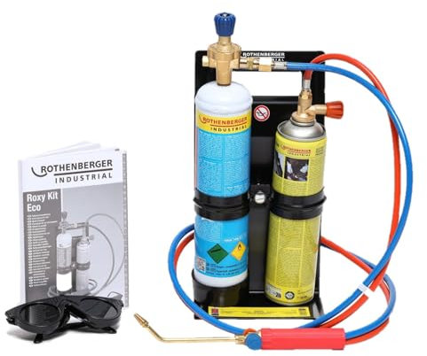 ROTHENBERGER Industrial Autogenschweiß- und Hartlötgerät Roxy Kit Eco, inkl. Gas- und Sauerstoffbehälter für sofortige Anwendung