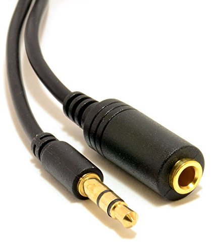 kenable Slimline PRO 3.5mm Jack to Stereo Jack Socket Headphone Extension Cable 2m [2 metres]