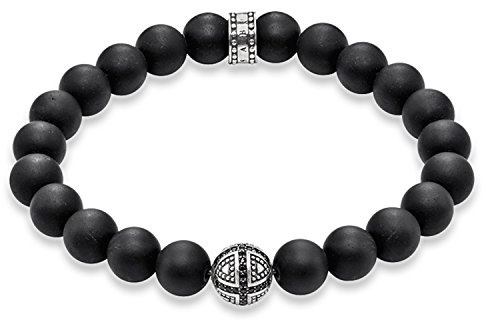 THOMAS SABO Armband Kreuz 925 Sterlingsilber, Geschwärzt