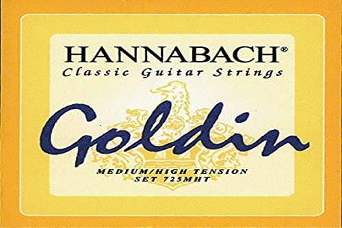 Hannabach Klassikgitarrensaiten Serie 725 Medium/High Tension Goldin - 3er Diskant Satz Carbon - 7258MHTC