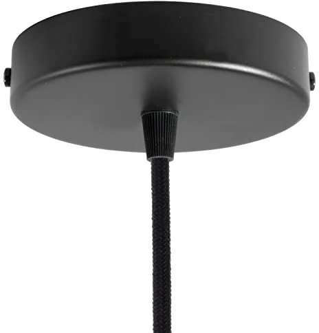 creative cables - Zylindrischer Lampenbaldachin Kit aus Metall - Konisch, Schwarz