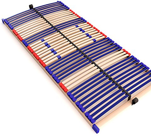 stabiler Lattenrost 100% BUCHE Lattenrahmen - nicht verstellbar, starr - SCHULTERFRÄSUNG, 7 Zonen, 42 Federleisten, Härte-Regulierung, Mittelgurt - FIX SLEEP BEST 42® unmontiert (140x200cm)