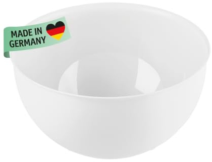 Koziol PALSBY M & L Schüssel 2 & 5 Liter | Salatschale Servierschale Rührschüssel | bruchfest stapelbar biozirkulärer Kunststoff spülmaschinengeeignet | Küche Haushalt (cotton white, 2 Liter)