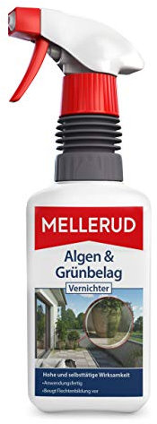 MELLERUD Algen und Grünbelag Vernichter | 1 x 0,5 l | Effizientes Spray zum Entfernen von Algen und Grünbelag