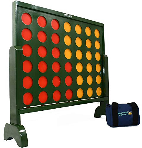 Big Game Hunters Jumbo 4 in a Row Giant Connect Garden Game | Wooden Giant Connect, 75 x 85cm, Garden Games For Adults and Kids