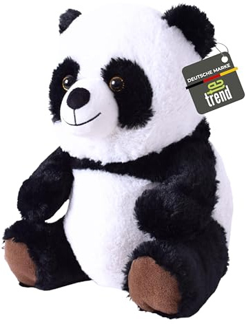 TE-Trend 17509 Plüschtier Panda Bär Teddy Pandabär Pandateddy Plüsch Kuscheltier Stofftier 33 cm Schwarz Weiß