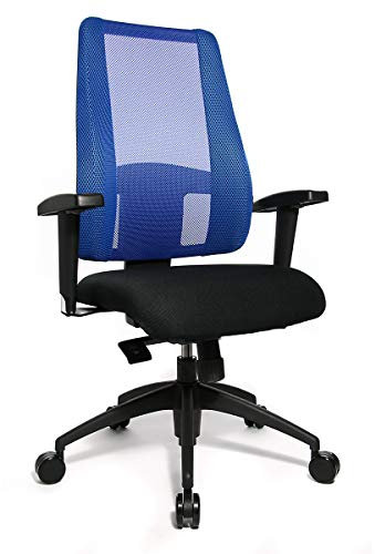 TOPSTAR Bürodrehstuhl Lady SITNESS Deluxe | Mit High-Tech-Sitzfläche | Schwarz-Blau