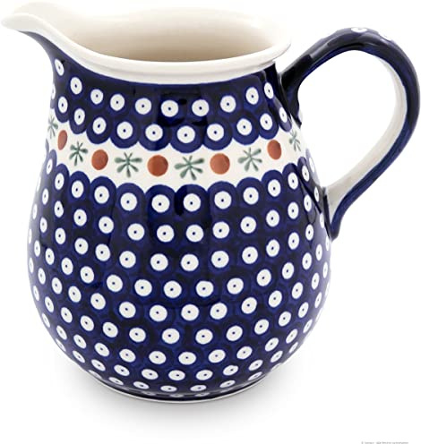 Bunzlauer Keramik großer bauchiger Krug 2 Liter Ø21,0cm, H=19,5cm, Dekor 41