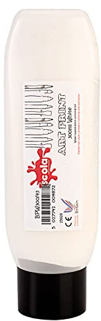 1 x 300 ml Wasserfarben Lino Bastel Block Druckfarbe weiß