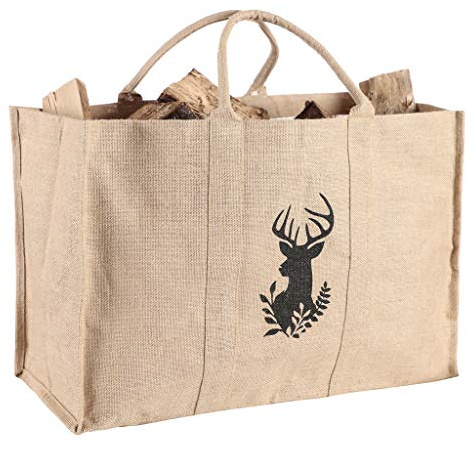 Dibor Heavy Duty Log Carrier Canvas Kindling Bag Basket (BR49)