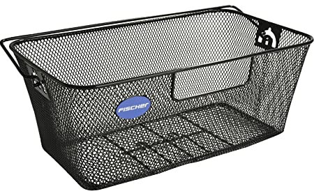 FISCHER Gepäckträgerkorb für Schultaschen, werkzeuglose Montage, schwarz