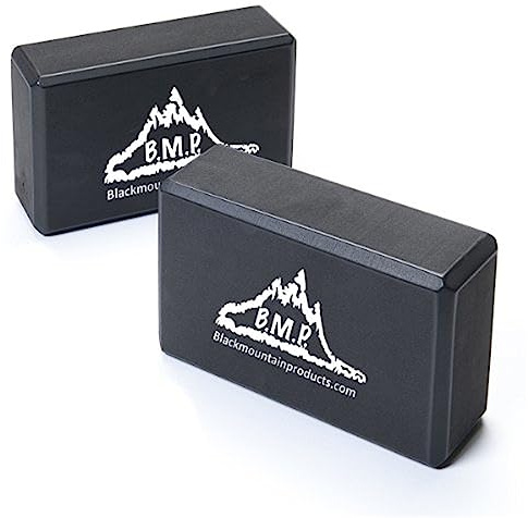Black Mountain Products Professional Grade Yoga Blocks Se of Two, 3x6x9-Inch